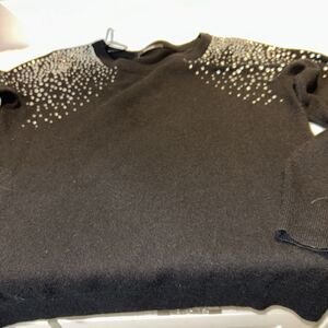 Women’s black sequin cashmere sweater size large